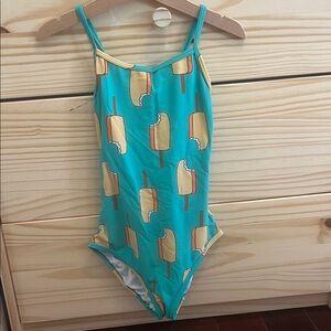 Hanna Andersson Teal Popsicle Kids Swim One Piece